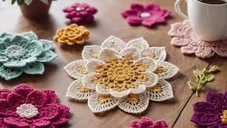 table decoration knitted crochet ideas