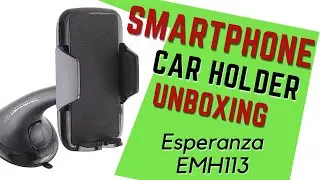 Бюджетный автомобильный держатель - крепление для смартфона Esperanza EMH113 Распаковка