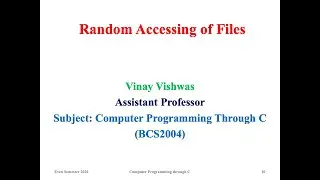 Random Accessing of Files