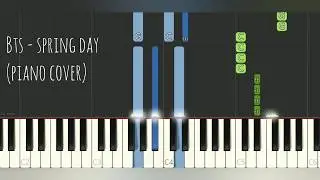 BTS - Spring Day 방탄소년단 - 봄날 | Piano Pop Song Tutorial  Sheet Music