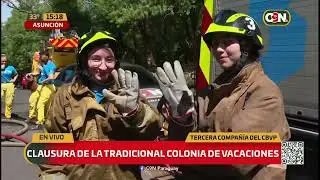 Clausura colonia de vacaciones en la Tercera Compañía de Bomberos de Asunción