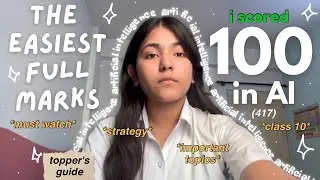 HOW I GOT 100 in AI BOARD *class 10* | strategy for 6th subject 📚| 417 - artificial intelligence.