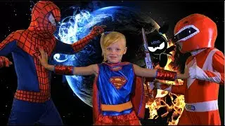 Spider-Man vs Red Ranger AWESOME BATTLE! & Handstand Race?