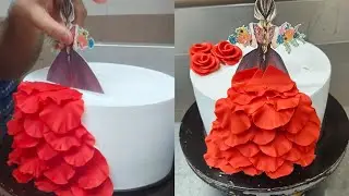 Princess doll/topper/paper doll cake/ easy design/ simple & beautiful 😍