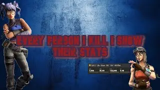 every person I kill I show their stats..BAD