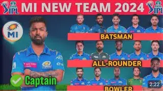 IPL 2024 - Mumbai Indians Team Full Squad | MI Team New Players List 2024 | MI New Team 2024