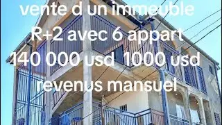 Vente d un immeuble  R+2 a mont NGAFULA avec 6 appart revenus 1000 usd le moi