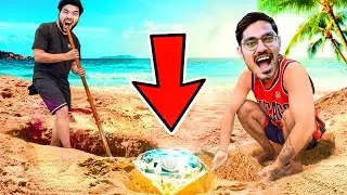 24 Hours On Beach Challenges   24 घंटे समुद्र तट से बाहर नहीं जा सकते   Will I Survive