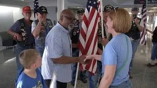 Combat Photographer Welcomed Home At Tulsa Airport