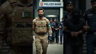 Pakistani Soldier Outsmarts Bank Robbers and Saves Everyone 🇵🇰💂 #pakistan #army #shorts