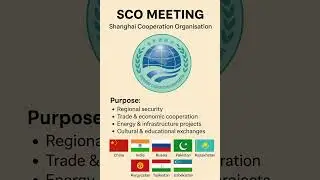 🌍 SCO Meeting 2025 | Shanghai Cooperation Organisation