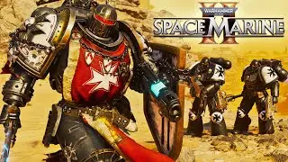 ЖЕСТОКАЯ БИТВА! Отряд Черных Тамплиеров против вторжения Хаоса - Warhammer 40k Space Marine 2 (4K)