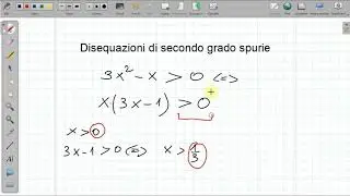disequazioni di secondo grado spurie
