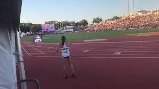 Taylor Werner of Arkansas reacts as Razorbacks win 20199 NCAA outdoor track and field title