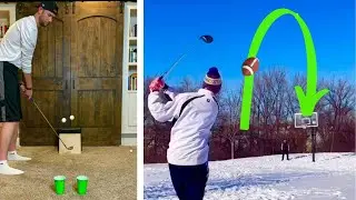 THAT&rsquo;LL WORK BEST GOLF TRICK SHOTS COMPILATION
