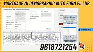 Mortgage MI Demographic Form Filling Auto Typer Software | Fastest Data Entry Tool + Free Demo