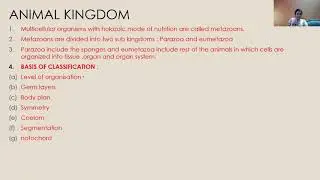 Animal kingdom, Part-2 #classification #neetmedical #invertebrates