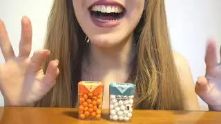 *Eating Sounds* ASMR| Peppermint and orange hard Candy| Confetti al gusto di menta & di appelsin| NT