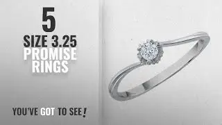 10 Best Size 3.25 Promise Rings: Diamond Bypass Promise Ring in Sterling Silver (1/10 cttw)