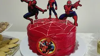 Oğlumun doğum günü için Spidermanlı pasta yaptım 🕸️#pasta #doğumgünü #viralvideo #trending #keşfet 