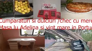 Cumparaturi /fac Chec cu mere si masa lu Adelina🤩 Vint mare in Portugalia  😉