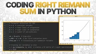 Right Riemann Sum In Python | Numerical Analysis