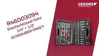 GEDORE red Steckschl&uuml;sselsatz | R46003094 | Knarren, N&uuml;sse und Zubeh&ouml;r in 1/4
