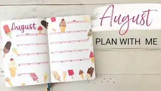 PLAN WITH ME | August Bullet Journal Setup | Ice Cream Theme 🍦