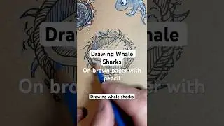 Drawing whale sharks 🥰 love using brown craft paper #whaleshark