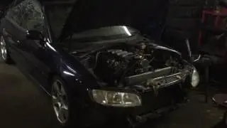 Opel omega v8. Первый пуск на механическом дросселе