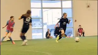 Indoor Soccer Highlights | Cap City 2014 Girls (USA team) vs Cap City 2014 Girls (Brazil team)