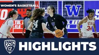 Washington vs. No. 18 Utah Women's Basketball Highlights | 2023-24 Season