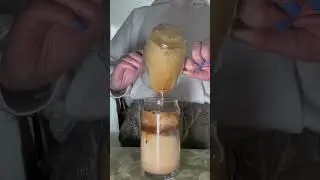 iced honey sea salt latte with vanilla bean cold foam