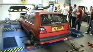 R32 powered VW Golf MK2 on the dyno