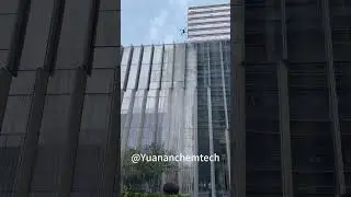 Simple Demo: Drone Spraying WG200-H1 Solar Panel Cleaner on Building Facade