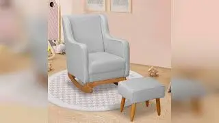 Review: Poltrona de Amamenta&ccedil;&atilde;o e Descanso &Aacute;quilla com Base Balan&ccedil;o e Puff Linho Cinza - Desk ...