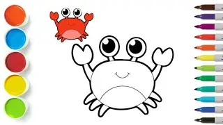 Crab Drawing for Kids || Step by Step Drawing for Beginners || Color Craze