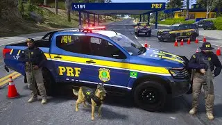 PRF IDENTIFICA E ABORDA CAMINHÃO DO CRIME | GTA 5 POLICIAL