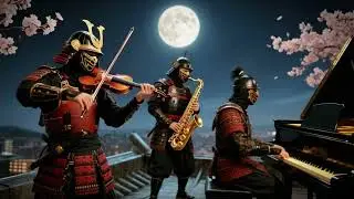 Jazz Japan Fusion | Samurai Noir Ambience with Saxophone Glow in the Midnight Battle