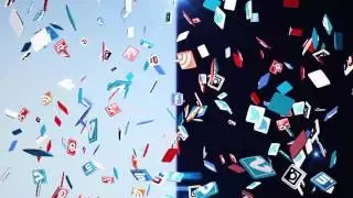 Element 3d Social Media in Backlight Environment