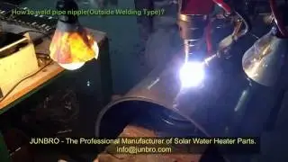 how to weld pipe nipple(outside welding type)?