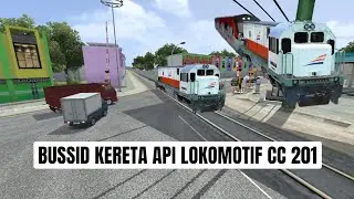 BUSSID KERETA API LOKOMOTIF CC 201 GERBONG @maleomedia #JJPKAE #SHORTS #FUNNY