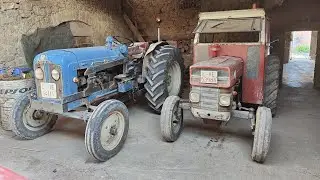 Tractores Ebro Super 55 y Massey Ferguson 135 Ebro en funcionamiento 