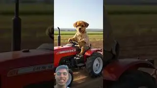 Poor Puppy didn't have money Driving tractor 🚜 Emotional Story 😭 #animahal