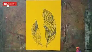 feather design by pen// Art Creation//