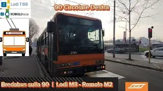 🚎🟠 Filobus Bredabus 230 da Lodi 🟡 M3 a Romolo 🟢 M2
