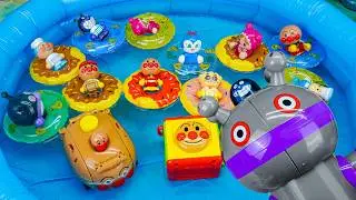 アンパンマン 浮かぶお風呂おもちゃセット 開封レビュー | Anpanman Floating Bath Toys Set | Satisfying Unboxing ASMR 💦🍩