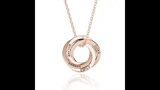 IFSHE Russian 4 Ring Necklace - Rose Gold