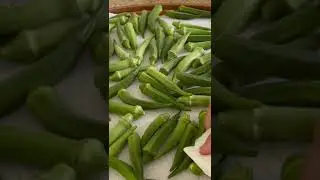 How to get rid of slimy okra! #short    #okra #okrarecipe
