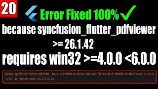 because syncfusion_flutter_pdfviewer = 26.1.42 requires win32 =4.0.0 6.0.0 | require win32 =4.0.0...